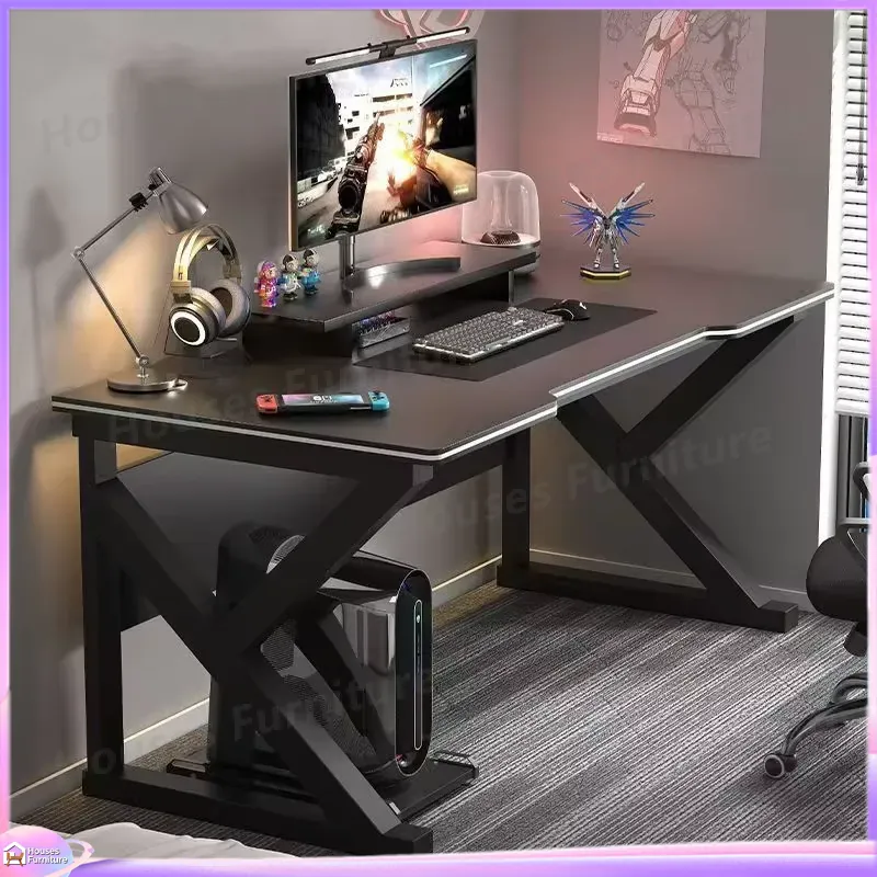 Desk Setup L Shaped - Cafe Metal Oyun Masası Siyah MDF