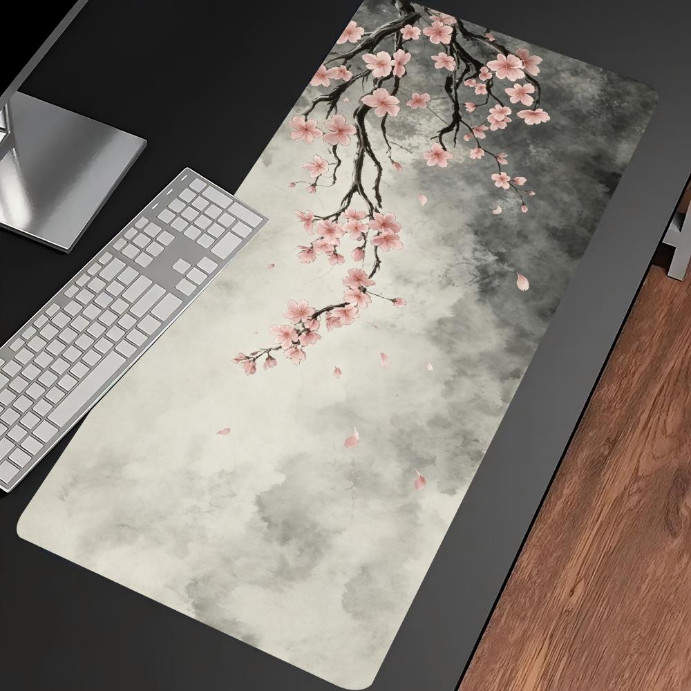 Erik Çiçeği Desenli Geniş Masa - Desk Setup Pc And Laptop incelemesi ve fiyatı